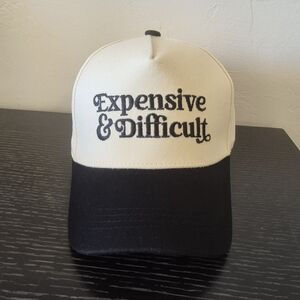 Expensive & Difficult Embroidered Cotton Canvas NEW Cap Hat 😁👄